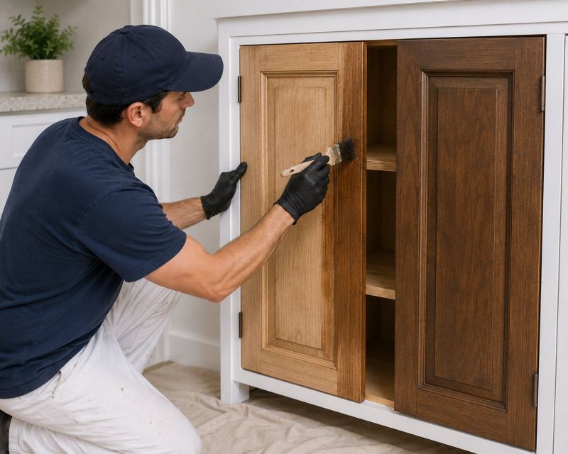 Wood Cabinet Staining in Muncie, IN