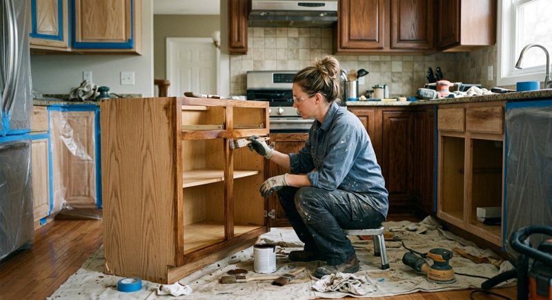Wood Cabinet Refinishing in Lafayette, IN